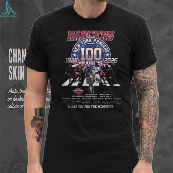 New York Rangers 100 Seasons 1926 2026 Thank You For The Memories T Shirt