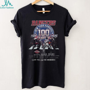 New York Rangers 100 Seasons 1926 2026 Thank You For The Memories T Shirt