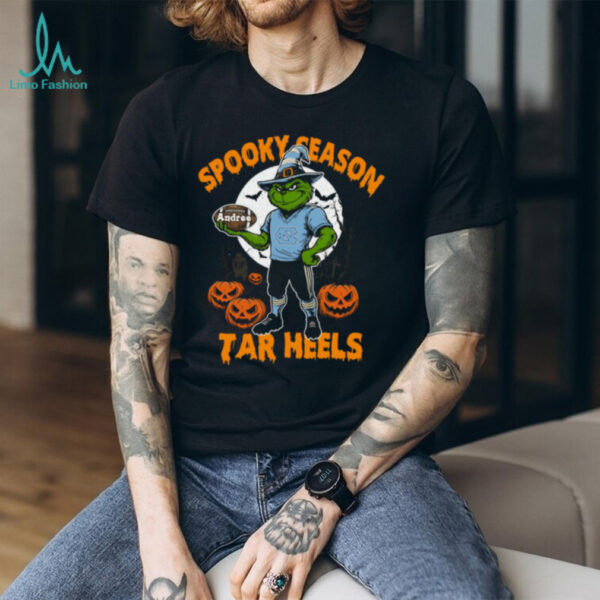 North Carolina Tar Heels Halloween Tee – Spooky Season NCAA Football Shirt – Custom Name Grinch Fan Gear