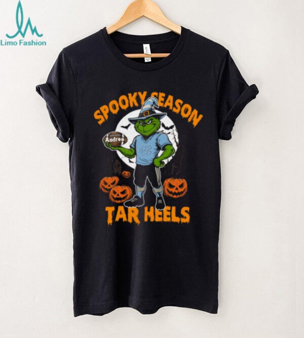 North Carolina Tar Heels Halloween Tee – Spooky Season NCAA Football Shirt – Custom Name Grinch Fan Gear