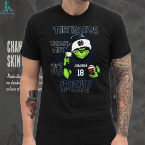 Notre Dame Fighting Irish Custom Name Grinch Tee – NCAA Football Christmas Shirt – Holiday Gift “They Hate Us Because They Ain’t Us”