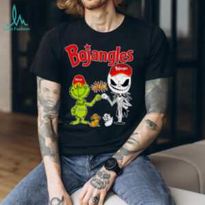 Official Bojangles Merch Grinch And Jack Skellington Fist Bump Bojangles Halloween Hoodie