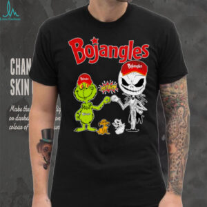 Official Bojangles Merch Grinch And Jack Skellington Fist Bump Bojangles Halloween Hoodie