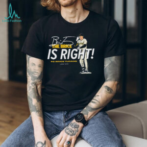 Official Brice Turang The Brice is Right Milwaukee Brewers MLB Slash Line Signature t shirt
