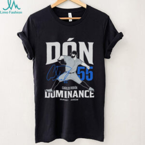 Official Carlos Rodón Dón Dominance 55 New York Yankees MLB Slash Line Signature t shirt