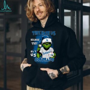 Official Grinch X They Hate Us Because They Ain'T Us Los Angeles Dodgers T Shirt