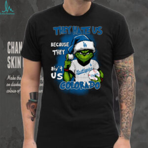 Official Grinch X They Hate Us Because They Ain'T Us Los Angeles Dodgers T Shirt