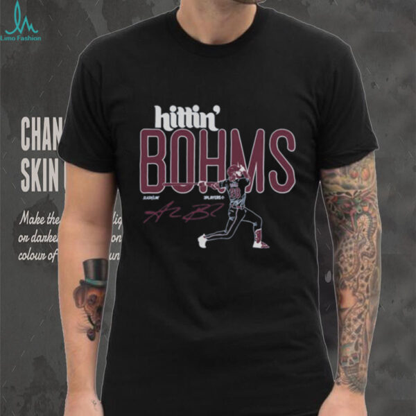 Official Hittin’ Bohms Alec Bohm Philadelphia Phillies MLB Slash Line Signature t shirt