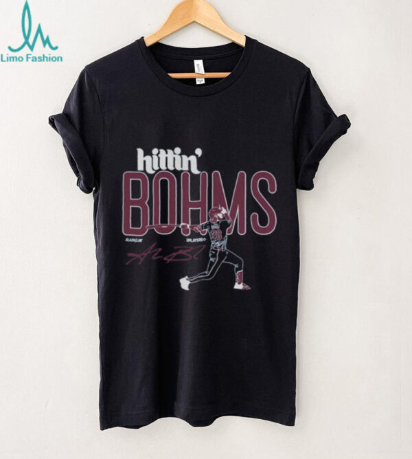 Official Hittin’ Bohms Alec Bohm Philadelphia Phillies MLB Slash Line Signature t shirt
