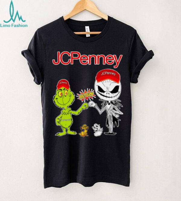 Official JCPenney Merch Grinch And Jack Skellington Fist Bump JCPenney Halloween Hoodie