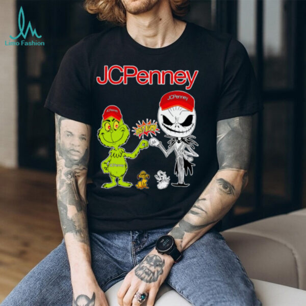 Official JCPenney Merch Grinch And Jack Skellington Fist Bump JCPenney Halloween Hoodie