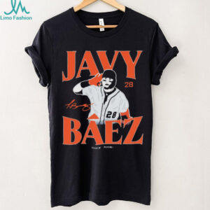 Official Javy Báez Javier Báez Detroit Tigers MLB Slash Line Signature t shirt