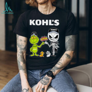 Official Kohl’s Merch Grinch And Jack Skellington Fist Bump Kohl’s Halloween Shirt