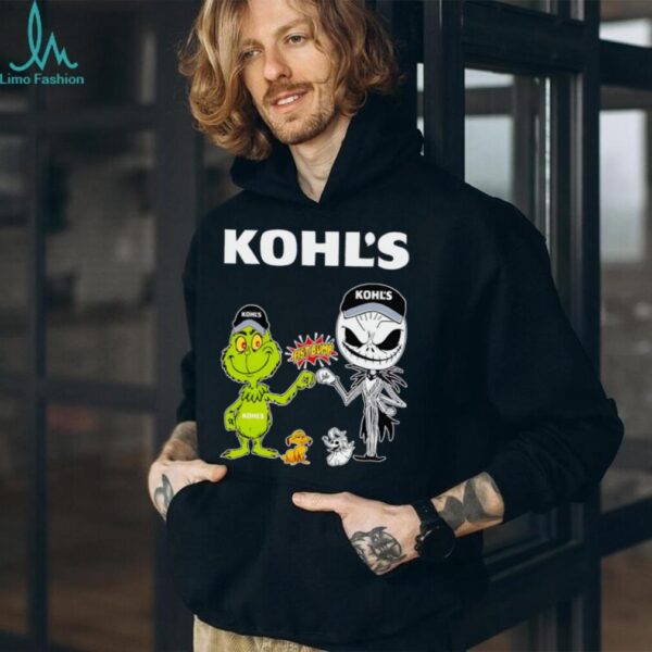 Official Kohl’s Merch Grinch And Jack Skellington Fist Bump Kohl’s Halloween Shirt