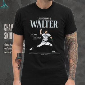 Official Logan Gilbert is Walter Seattle Mariners Baseball MLB Slash Line Signature t shirt Official Logan Gilbert is Walter Seattle Mariners Baseball MLB Slash Line Signature t shirt