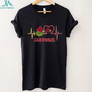 Official Louisville Cardinals x Grinch Santa Heartbeat Love Logo Merry Christmas Shirt