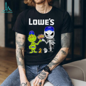 Official Lowe’s Merch Grinch And Jack Skellington Fist Bump Lowe’s Halloween Hoodie