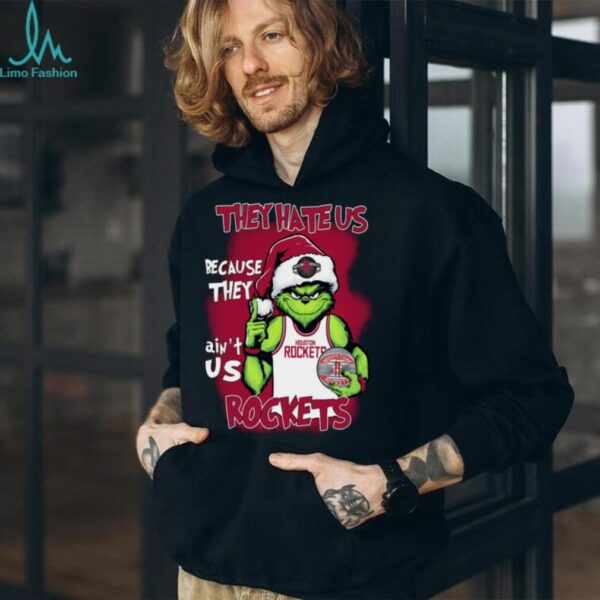 Official NBA The Grinch They Hate Us Because They Ain’t Us Houston Rockets Christmas Shirt
