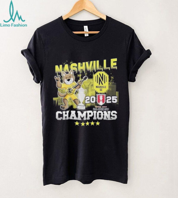Official Nashville SC 2025 US Open Cup Champions Celebrating Shirt