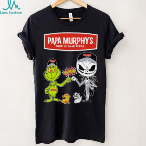 Official Papa Murphy’s Merch Grinch And Jack Skellington Fist Bump Papa Murphy’s Halloween