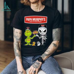 Official Papa Murphy’s Merch Grinch And Jack Skellington Fist Bump Papa Murphy’s Halloween