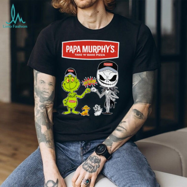 Official Papa Murphy’s Merch Grinch And Jack Skellington Fist Bump Papa Murphy’s Halloween