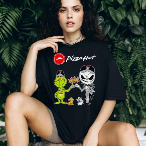 Official Pizza Hut Merch Grinch And Jack Skellington Fist Bump Pizza Hut Halloween