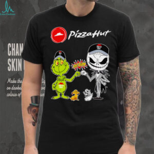 Official Pizza Hut Merch Grinch And Jack Skellington Fist Bump Pizza Hut Halloween