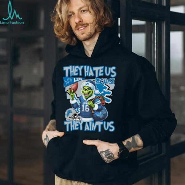 Official Santa Grinch They Hate Us Because They Ain’t Us Lions Shirt