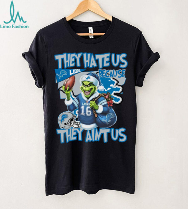 Official Santa Grinch They Hate Us Because They Ain’t Us Lions Shirt