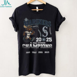 Official Seattle Mariners 2025 American League West Division Champions Proud Team T Shirt