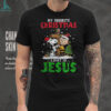 Snoopy And Charlie Brown Hug Cross All I Need Today Is A Little Bit Of BYU Cougars And A Whole Lot Of Jesus T Shirt