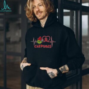 Official St.Louis Cardinals x Grinch Santa Heartbeat Love Logo Merry Christmas Shirt
