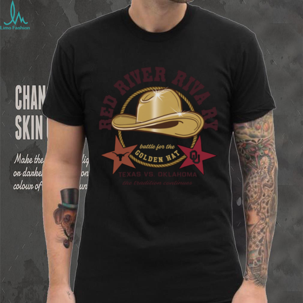 Official Texas Longhorns vs. Oklahoma Sooners Champion Red River Rivalry Golden Hat 2025 Hoodie Official Texas Longhorns vs. Oklahoma Sooners Champion Red River Rivalry Golden Hat 2025 Hoodie