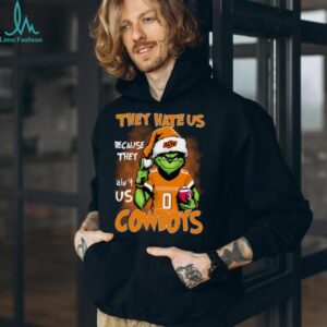 Official The Grinch They Hate Us Because Ain’t Us Oklahoma State Cowboys Christmas Shirt