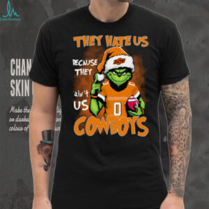 Official The Grinch They Hate Us Because Ain’t Us Oklahoma State Cowboys Christmas Shirt