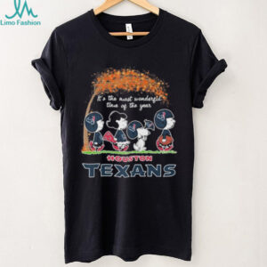 Official The Peanuts X Houston Texans It’s The Most Wonderful Time Of The Year Shirt