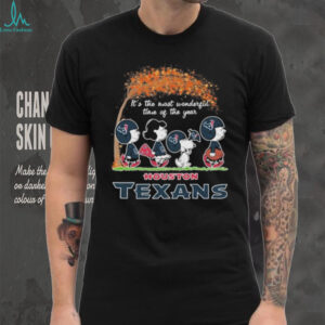 Official The Peanuts X Houston Texans It’s The Most Wonderful Time Of The Year Shirt