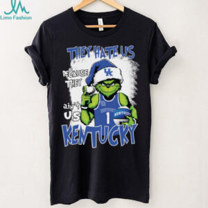 Official They Hate Us Because Ain’t Grinch Kentucky Wildcats Basketball Christmas Shirt