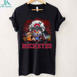 Ohio State Buckeyes Horror Stitch Halloween Tee – Custom NCAA Football Shirt – Personalized Spooky Gift for Men, Women & Kids