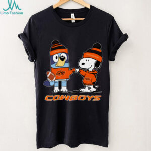 Oklahoma State Cowboys Christmas Snoopy Bluey NCAA Cute Football Shirt