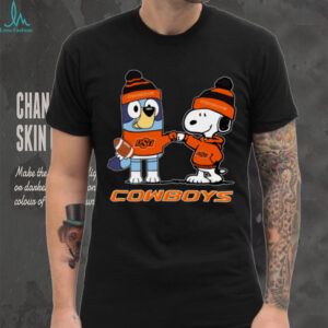 Oklahoma State Cowboys Christmas Snoopy Bluey NCAA Cute Football Shirt