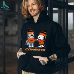 Oklahoma State Cowboys Christmas Snoopy Bluey NCAA Cute Football Shirt