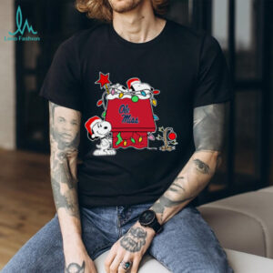 Ole Miss Rebels Football Snoopy Christmas Holiday 2025 T Shirt