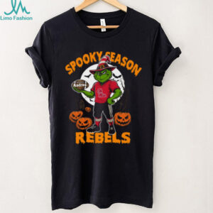 Ole Miss Rebels Halloween Shirt – Spooky Season NCAA Football Tee – Grinch Custom Name College Fan Gift