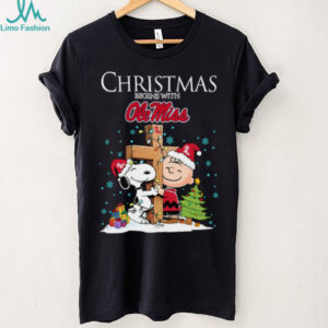 Ole Miss Rebels Snoopy Christmas Shirt Charlie Brown Holiday Football Tee