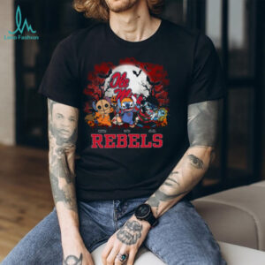 Ole Miss Rebels Stitch Horror Halloween Tee – Personalized NCAA Football Shirt – Custom Spooky Gift for Men, Women, Kids Fans