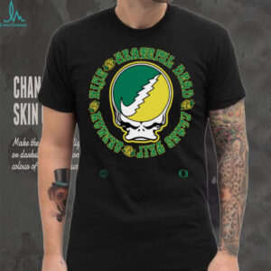 Oregon Ducks Grateful Ducks Rose Skull Mascot Shirt