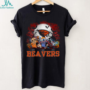 Oregon State Beavers Scary Stitch Halloween Shirt – Custom NCAA Football Tee – Personalized Horror Gift for College Game Day Fans