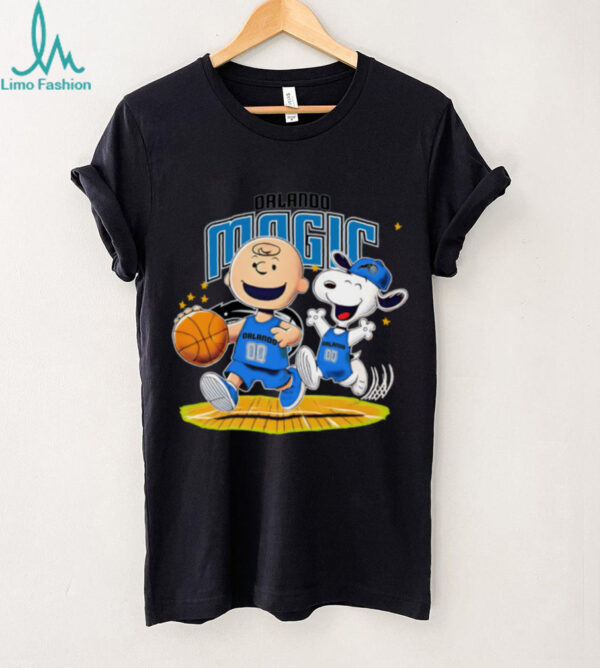 Orlando Magic X Charlie Brown And Snoopy Playing Basketball Shirt